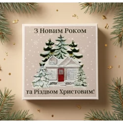 Шокобокс З Новим Роком та Різдвом Христовим (чорний шоколад)