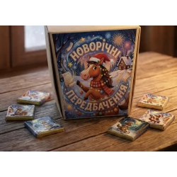 Подарунковий шокобокс Новорічні передбачення Крафт (молочний шоколад)